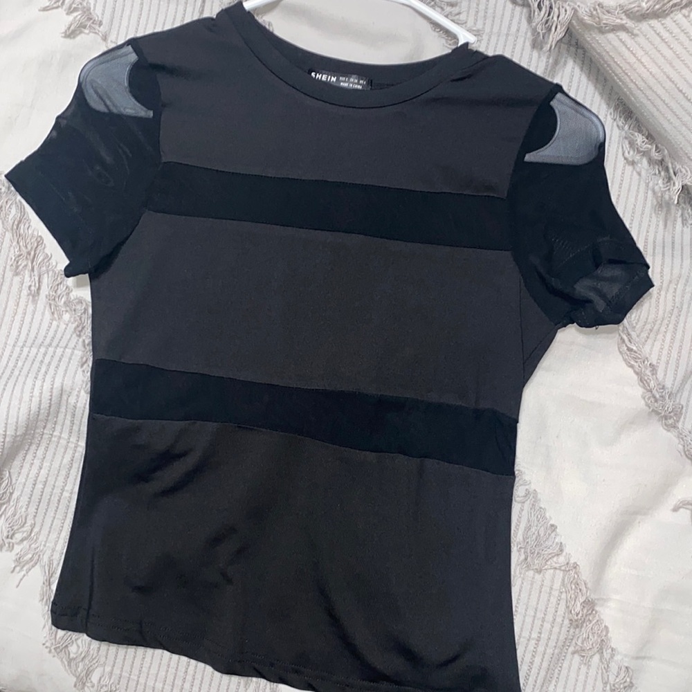 Shein mesh crop top